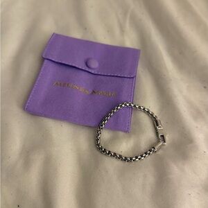 Melinda Maria Silver Bracelet with Purple Pouch